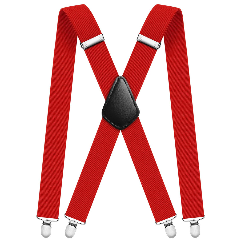 Aomig Mens Braces, Mens Suspenders with Strong Metal Clips, 3.5cm Wide Heavy Duty Suspenders for Men Women Business Wedding Casual