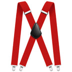 Aomig Mens Braces, Mens Suspenders with Strong Metal Clips, 3.5cm Wide Heavy Duty Suspenders for Men Women Business Wedding Casual