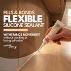 Brown Silicone Sealant, Waterproof & Flexible Sealant and Adhesive - 280ml
