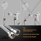 Ibergrif Shower Hose 1.7m, Stainless Steel Shower Pipe Replacement Hose