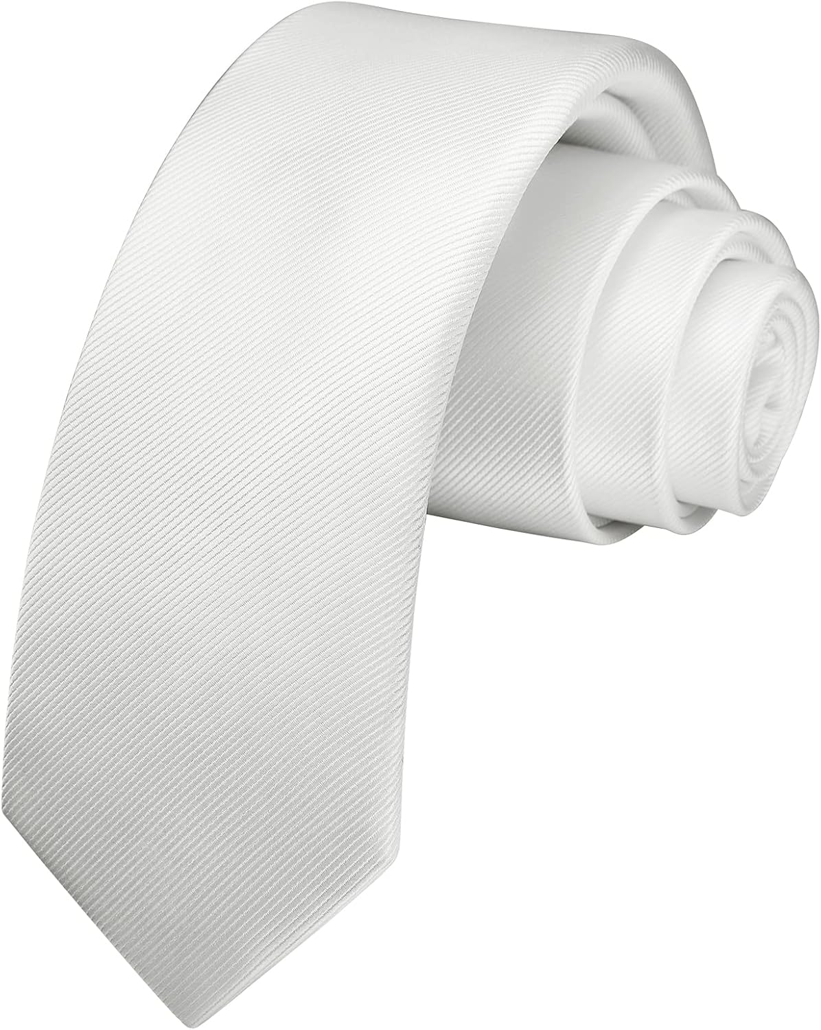 HISDERN Skinny Tie Solid Color 6cm Slim Ties for Men Wedding Classic Formal Business Necktie