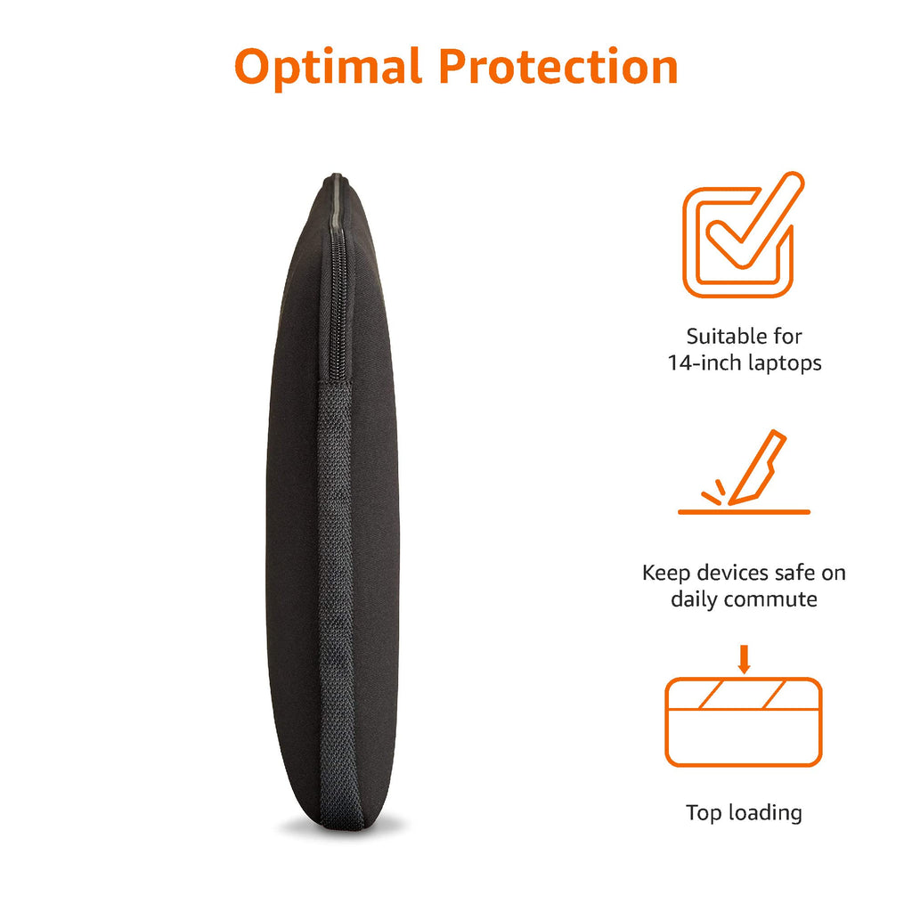 Amazon Basics 29.5 cm Laptop Sleeve Case in Black