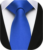 HISDERN Skinny Tie Solid Color 6cm Slim Ties for Men Wedding Classic Formal Business Necktie