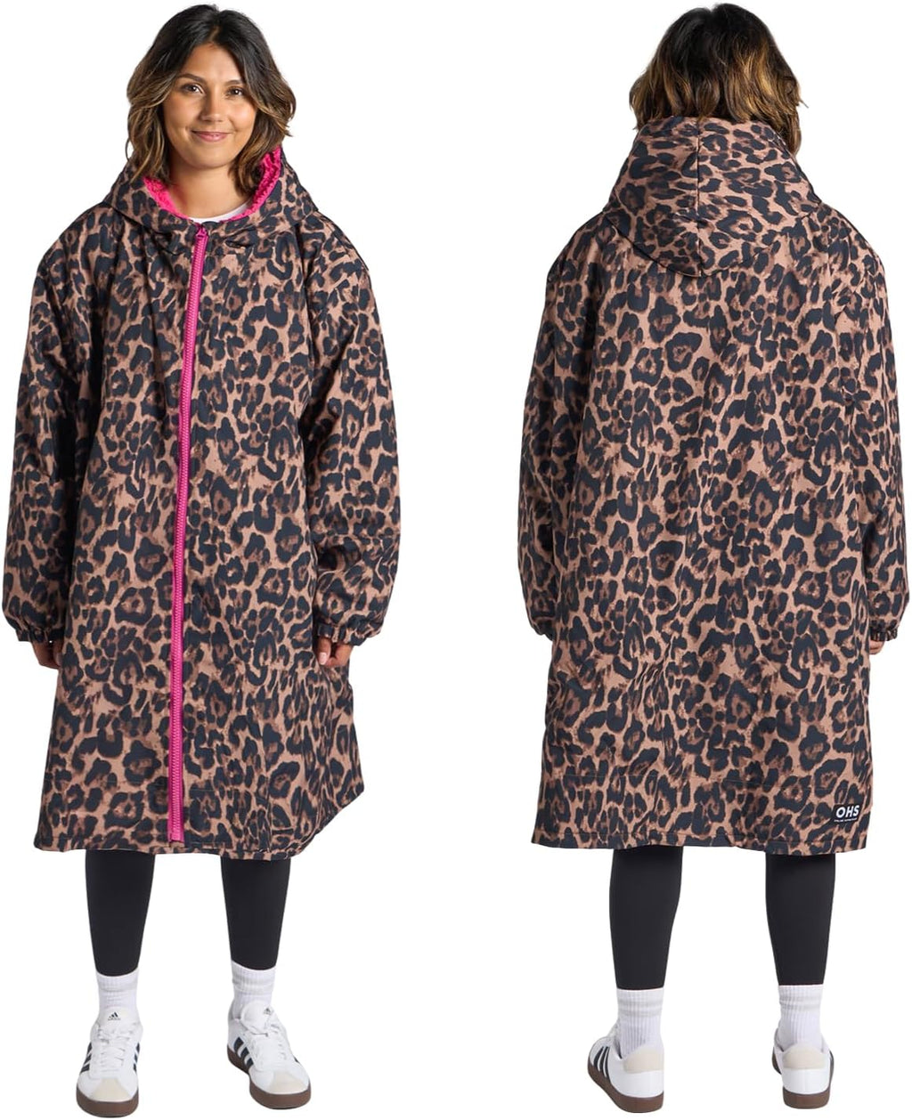 OHS Adults Drying Robe, Water-Resistant Changing Robe Gifts for Women Comfy Sherpa Privacy Robes for Women Men, Stay Dry Jacket Swimming Camping Drying Robes - S/M, L/XL
