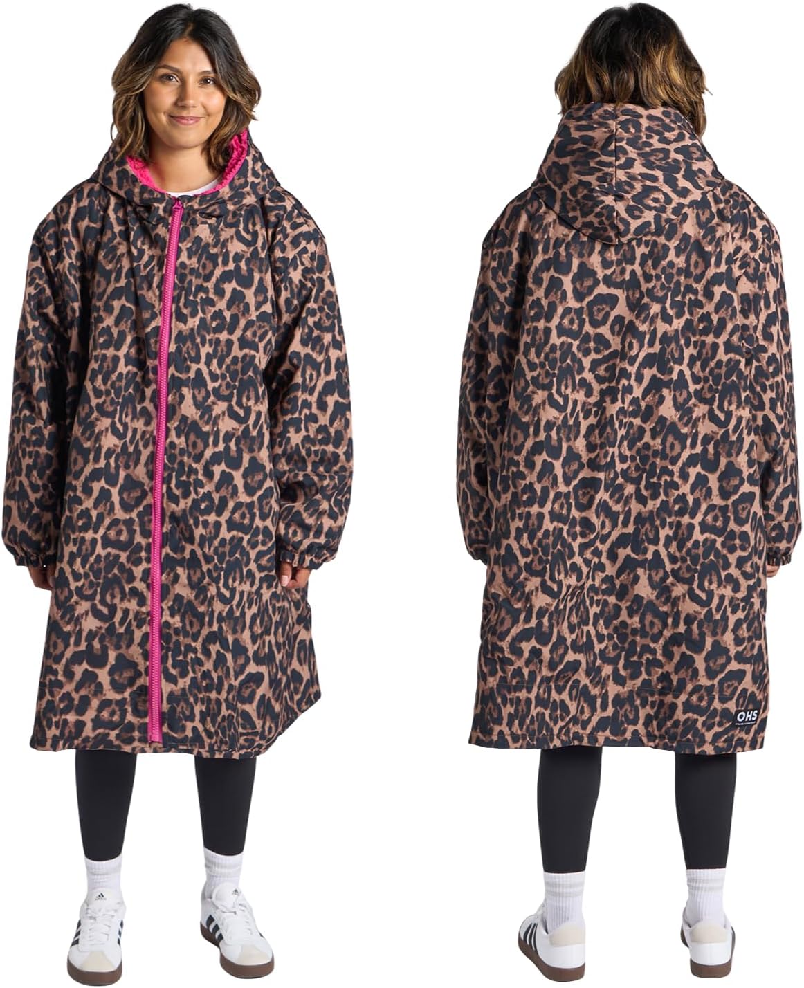 OHS Adults Drying Robe, Water-Resistant Changing Robe Gifts for Women Comfy Sherpa Privacy Robes for Women Men, Stay Dry Jacket Swimming Camping Drying Robes - S/M, L/XL
