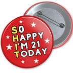 Birthday Badge 76mm With Metal Back
