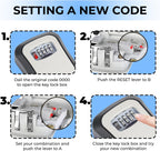 XShield 4-Digit Wall-Mounted Key Lock Box with Zinc Alloy Dial (Black)