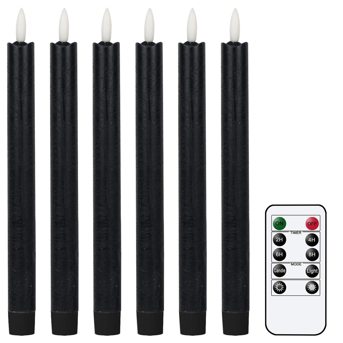 GenSwin Christmas Tree Flameless Taper Candles candlesticks Remote Timer