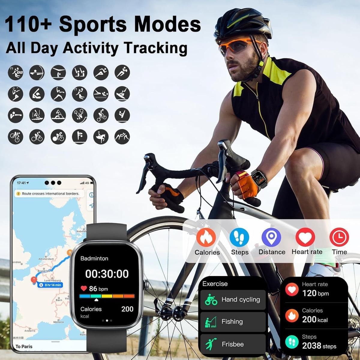 Motast Smart Watch, Fitness Tracker 1.69'' HD for Men Women