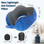 Cirorld Travel Pillow for Airplane, Neck Pillow for Travel, Memory Foam Travel Neck Pillow for Adults, Adjustable & Compact Flight Pillow, Ergonomic Neck Cushion, With Ear Plugs, Eye Mask, Carry Bag