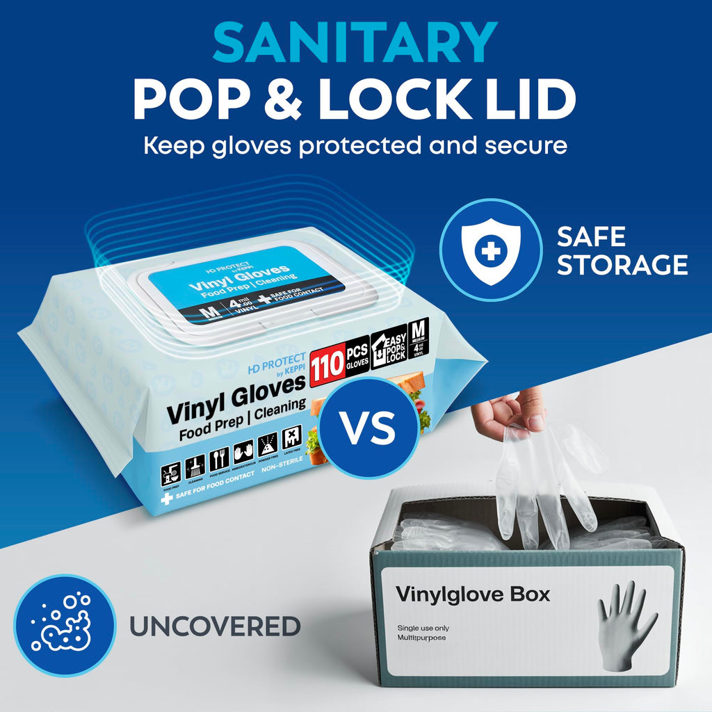 Keppi 600 Pack Disposable Food Prep Gloves – Clear Polyethylene, Latex- BPA & Powder-Free – Bulk Kitchen Gloves for Cooking, Catering, BBQ, Baking, Restaurant Food Handling
