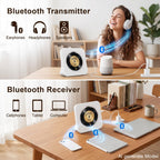 Portable CD Player with Bluetooth, Gueray Desktop CD Players for Home, Bulit-in Double HiFi Speakers, AUX&Headphone Jack, FM Radio Boombox with Remote Control, USB Port,LCD Display (Blue)