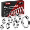 Bolatus Hose Clips 6-51 mm, 22 Pcs Hose Clamp Stainless Steel 304
