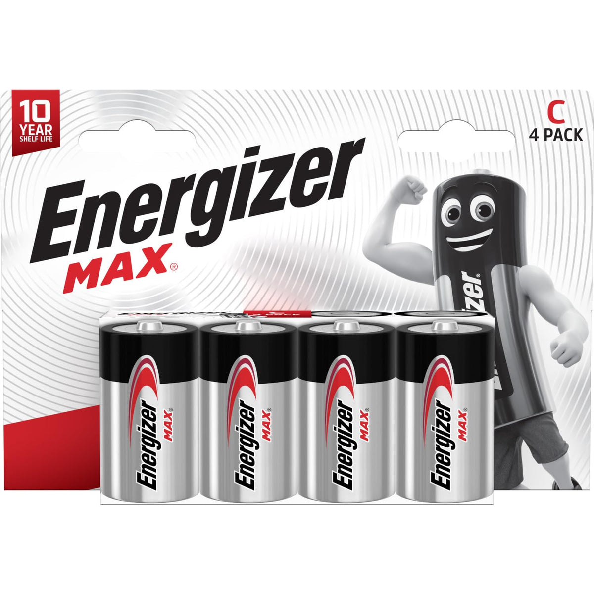 Energizer Max D Batteries (4 Pack) - 1.5V Battery LR20 - Long Lasting Power
