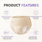 MOLLIS Disposable Period Pants Heavy Flow, Postpartum Underwear L/XL 16 Ct