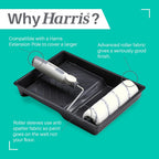 Harris Seriously Good Walls & Ceilings Paint Roller Set 9in, 1 x 9" Frame, 4 x 9" Medium Pile Roller Sleeves & Tray 9"