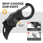FUNBRO Small Pocket Knife, Cool Box Cutter with 1.34 Inch Sharp Blade