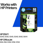 HP 62 Black & Tri-colour Original Ink Cartridges 2-Pack