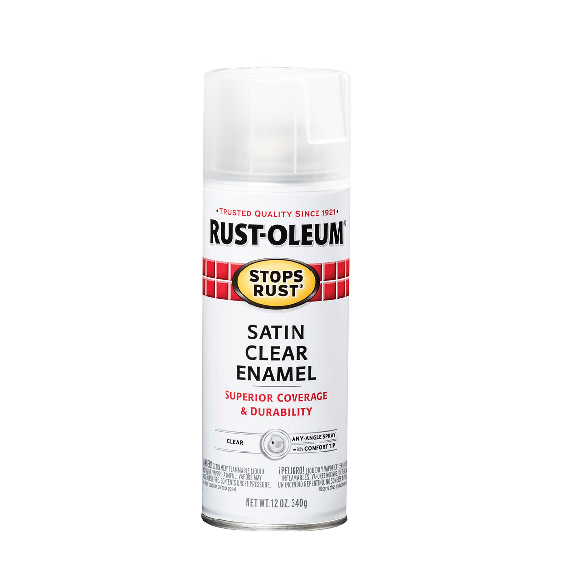 Rust-Oleum 7776830 Stops Rust Spray Paint, 12 oz, Flat Black