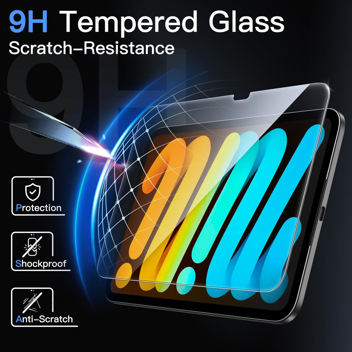 JETech Screen Protector for iPad Air 11" M4/M3/M2, 2-Pack