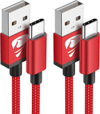 USB C Charger Cable 3M 2Pack Type C Charger Fast Charging 3A Lead Braided for Samsung Galaxy S23 S22 S21 S20 S10 S9 S8 A12 A13 A20e A21s A53 A70,Google Pixel 7 6,Huawei P30 P40,Sony Xperia,Switch,PS5
