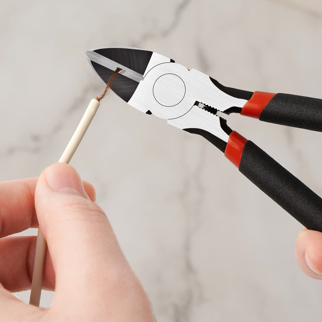 BOENFU Wire Cutters Heavy Duty Snips Flush Cut Side Cutters Pliers