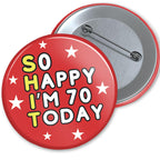Birthday Badge 76mm With Metal Back
