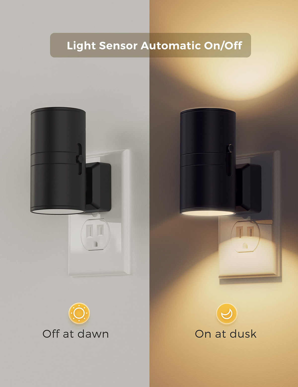 L LOHAS LED Night Light Plug in, Night Lights Plug into Wall, Soft White