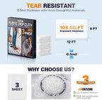 Axgatoxe 12 x 9 Ft Plastic Drop Cloths for Painting (10-Pack)