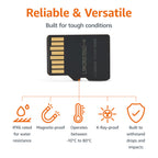 Amazon Basics microSDXC Memory Card, 64GB, A2, U3, 100MB/s Read Speed, Black, 2-Pack