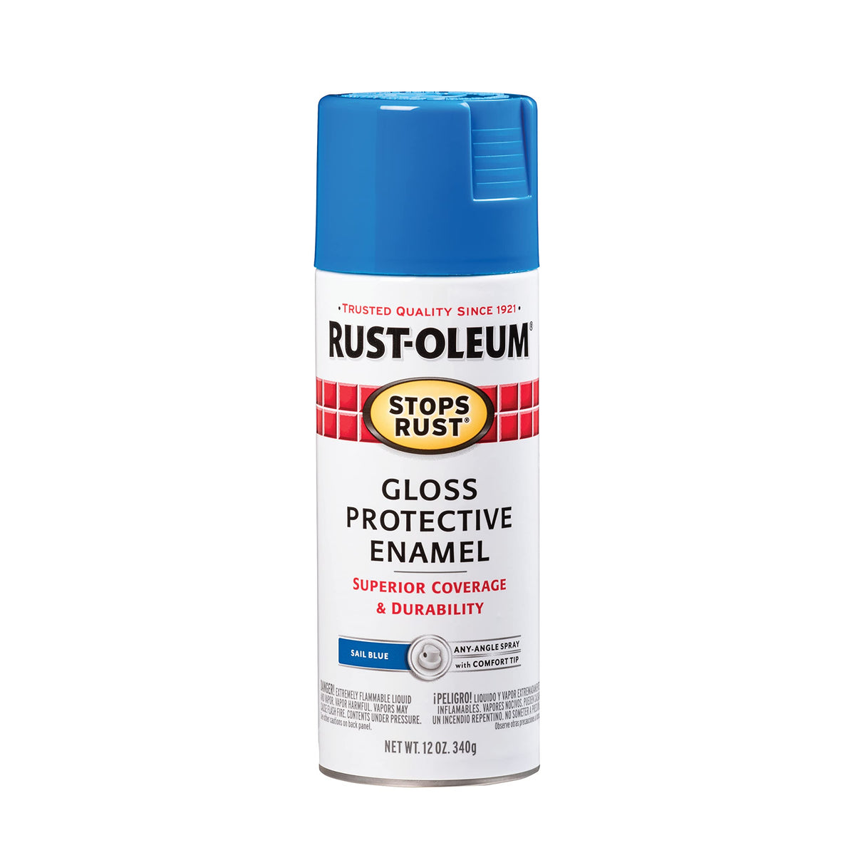 Rust-Oleum 7776830 Stops Rust Spray Paint, 12 oz, Flat Black