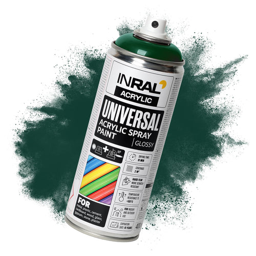 Acrylic Spray Paint Jet Black Matt RAL9005 [400ml] – Universal Spray for Metal, Plastic, Wood & Stone – High-Coverage, UV & Rain Resistant – Indoor & Outdoor Use