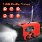 2000mAh Wind Up Solar Radio, Emergency Weather Radio,FM/AM Hand Crank Radio