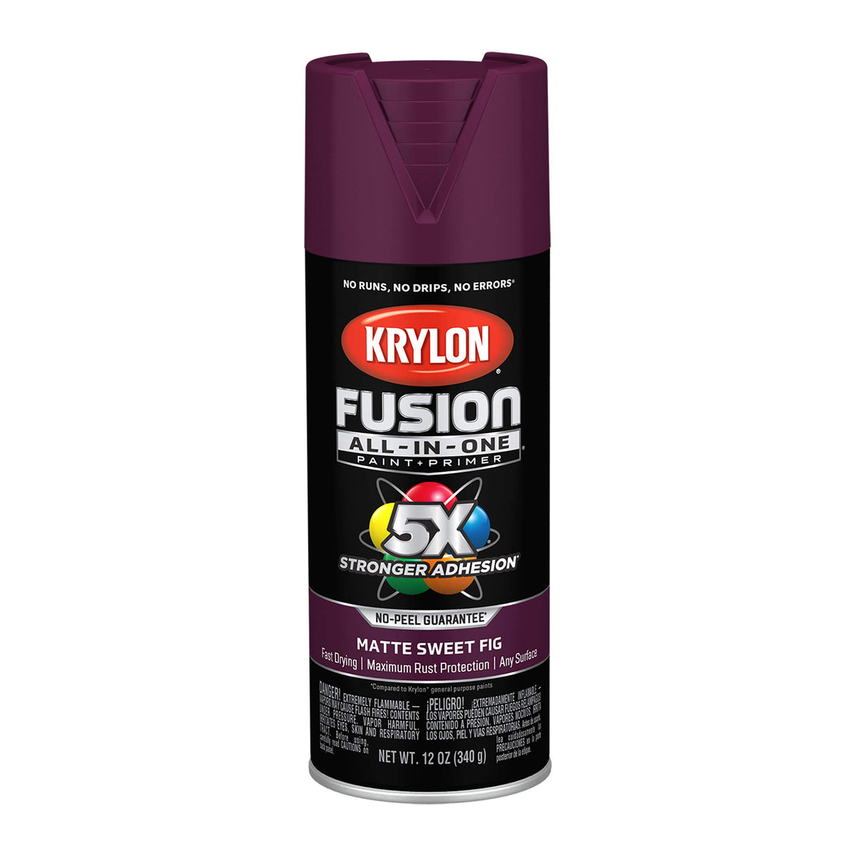 Krylon Fusion All-In-One, Metallic, Black Stainless Steel, 12 oz