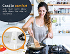 Linda’s Essentials Silicone Stove Gap Covers (2 Pack), Heat Resistant Oven Gap Filler Seals Gaps Between Stovetop and Counter, Easy to Clean Stove Gap Guard (21 Inches, Black)