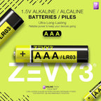 AAA Batteries 12 Pack, Long Lasting Alkaline Batteries, Leak-Proof, High Power, Ideal for Remote Controls, Toys, Clocks & Household Devices