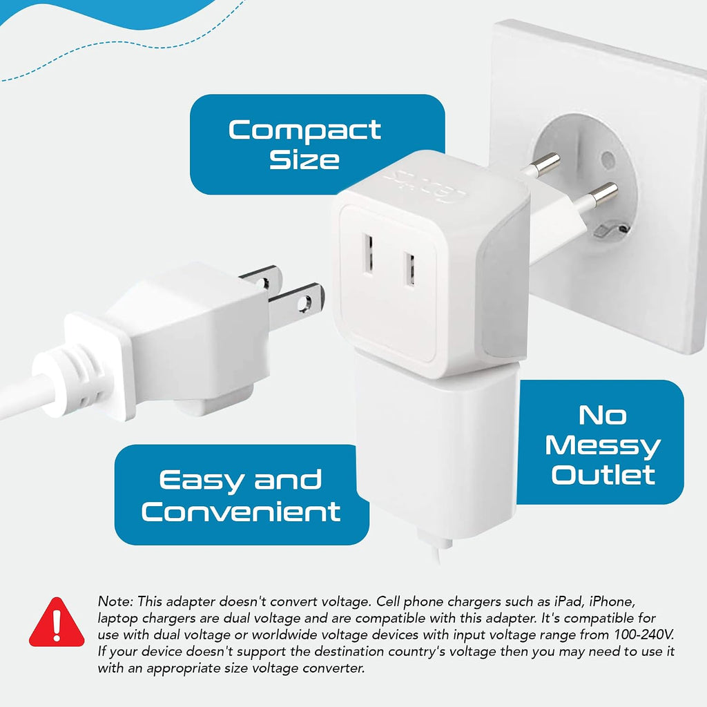 Ceptics 45W Universal Travel Adapter w/ 3 USB-A, 2 USB-C & Universal Input