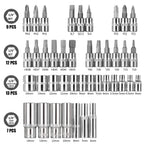 Egofine 46 Pieces 1/4 inch Drive Socket Ratchet Wrench Set, with Bit Socket Set Metric and Extension Bar for Auto Repairing and Household, with Storage Case