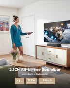 ULTIMEA 2.1ch Soundbar All-in-one, Built-in Subwoofer for TV