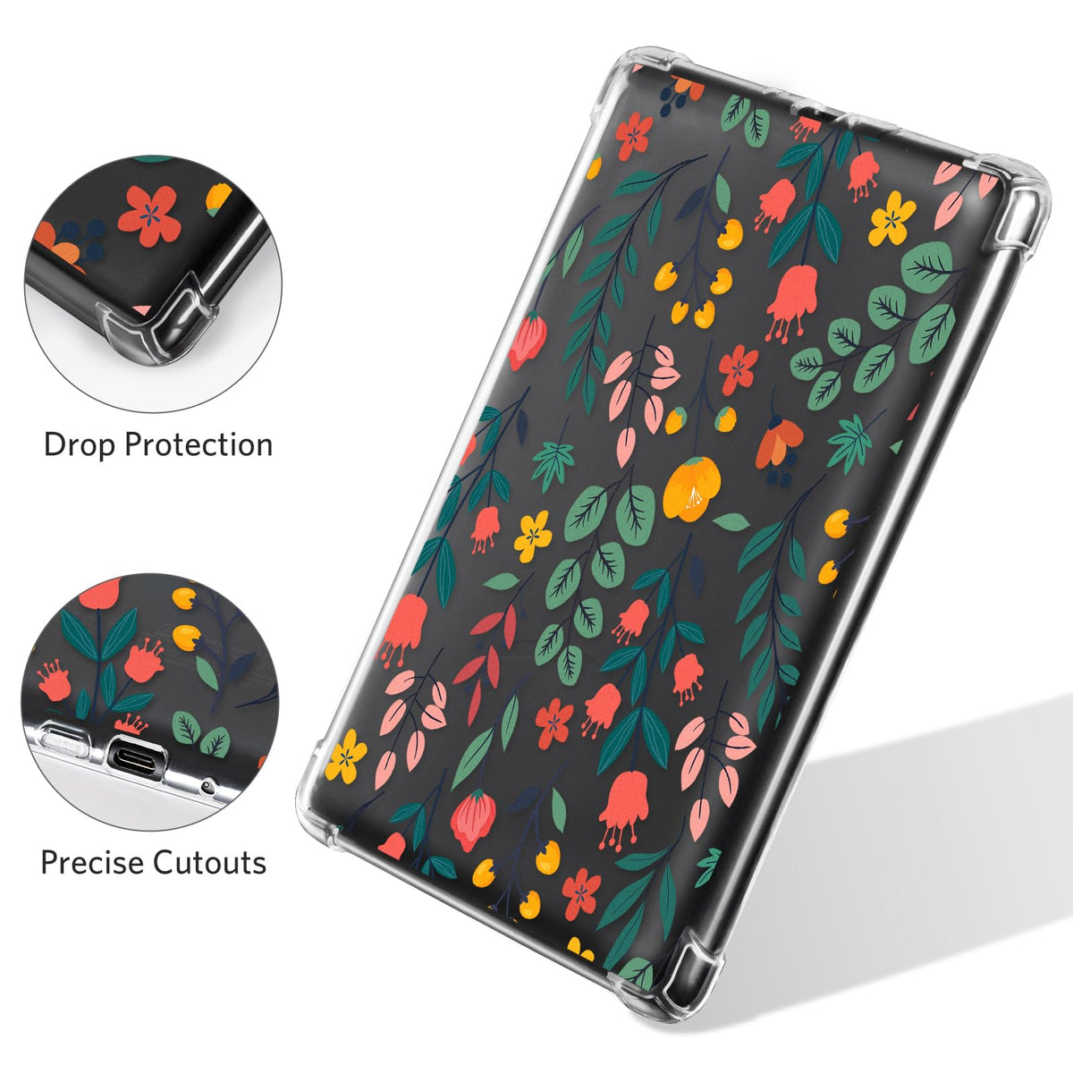 CoBak Clear Case for 6" Kindle 11th Generation 2024 and 2022 - Ultra-Slim Soft TPU Transparent Cover with Hand Strap, Lightweight & Durable Protection, Rose Gold