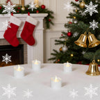 100 Pack Flickering LED Tea Lights, Last 100H+, Warm White Light
