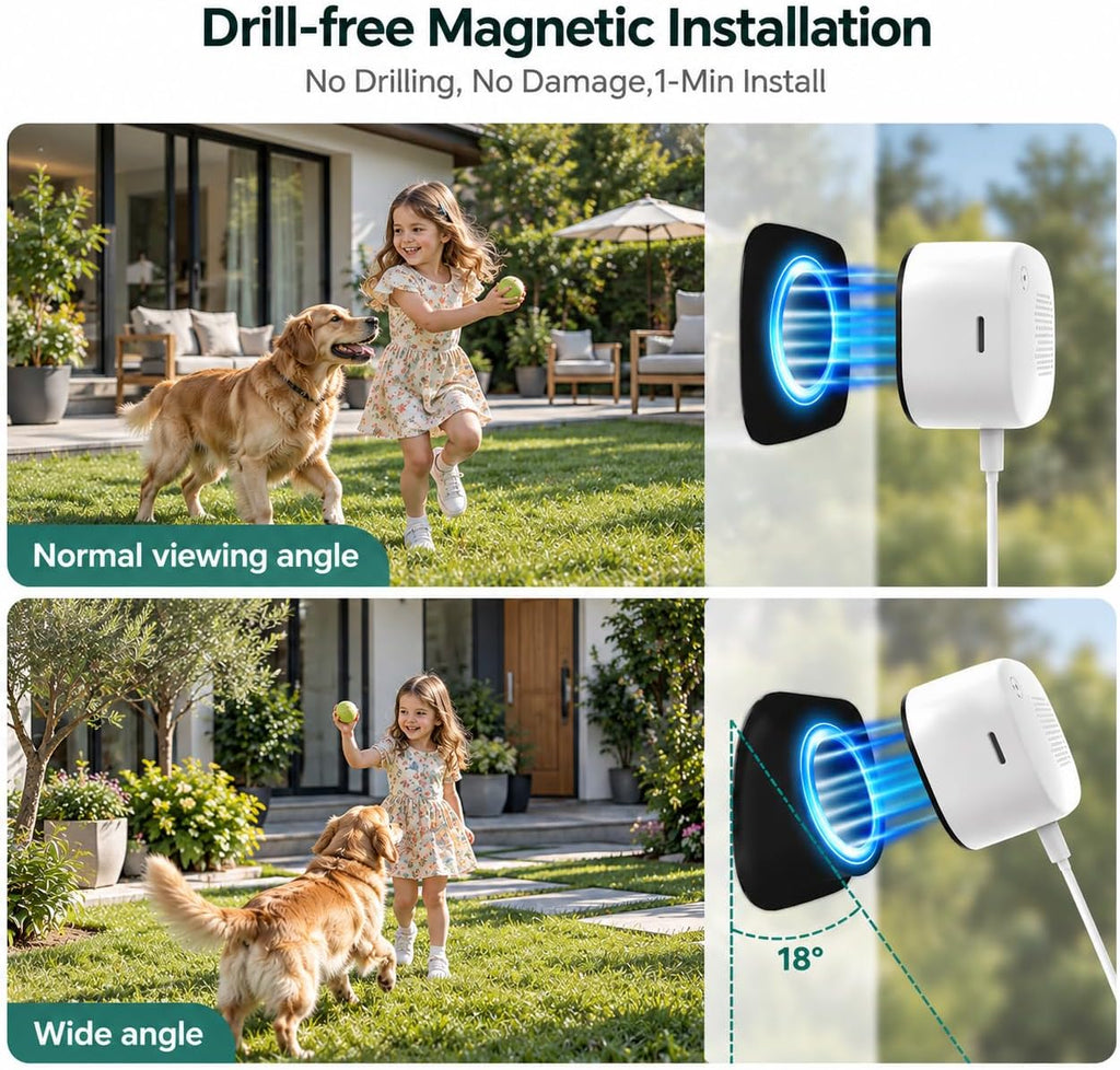 2K 3MP Window Security Camera with Motion Detection Indoor Window Cameras
