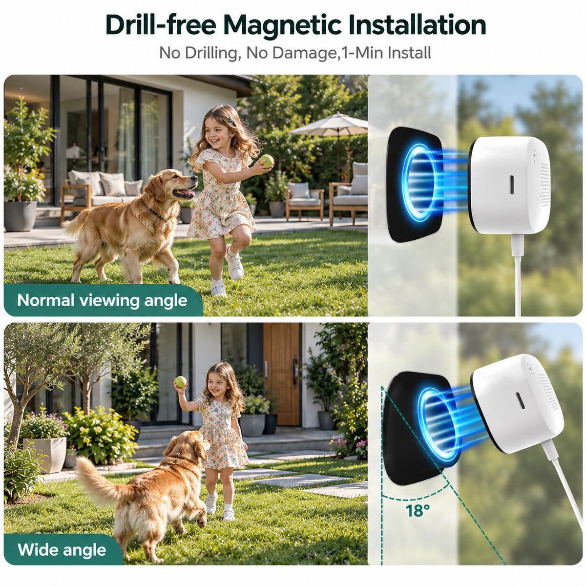 2K 3MP Window Security Camera with Motion Detection Indoor Window Cameras