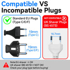 VGUARD European to UK Plug Adaptor, BS8546 Certified EU to UK Adapter