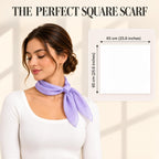 WESTEND CHOICE Square Chiffon Scarves Women's Neck Scarf 50s Retro Bandana