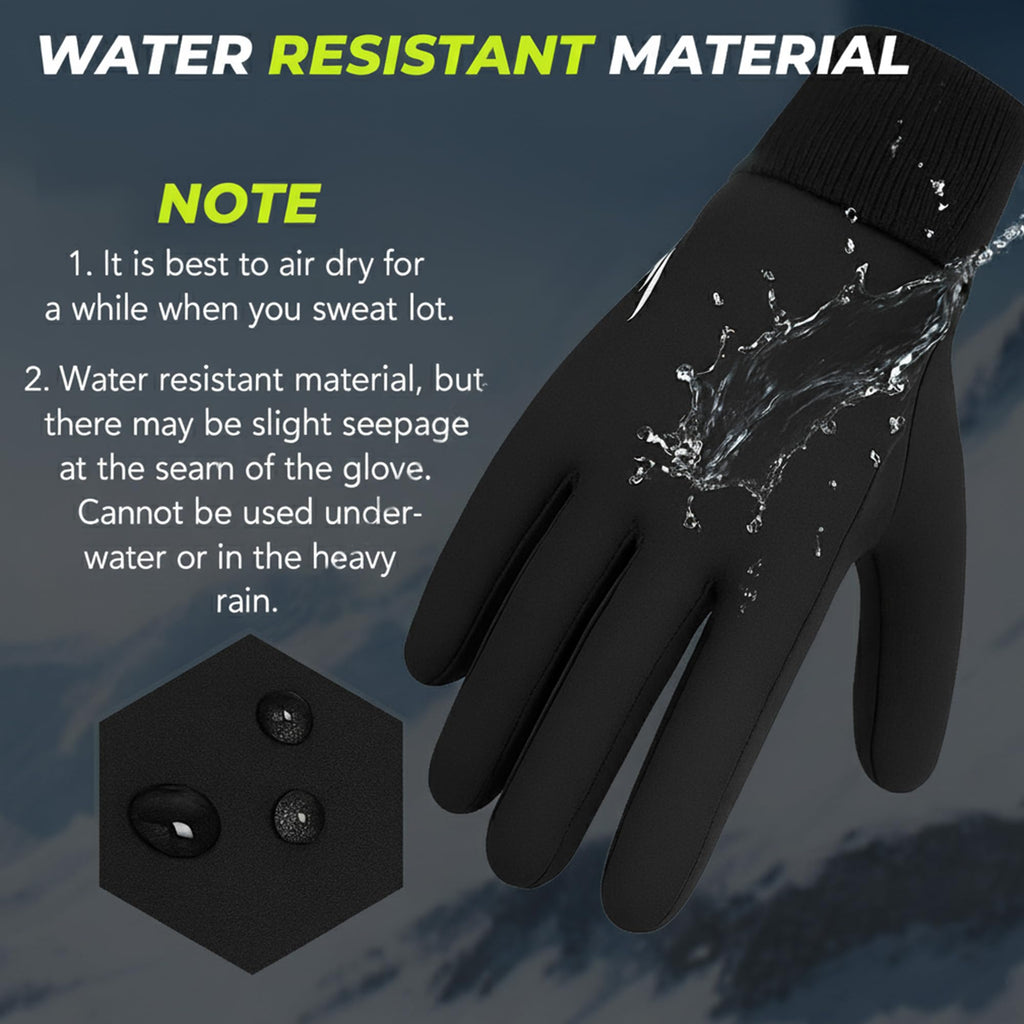 WESTWOOD FOX Winter Thermal Gloves Windproof Running Gloves Touch Screen Warm Anti Slip Silicone Cycling Gloves for Men Women,Elastic Cuff for Driving