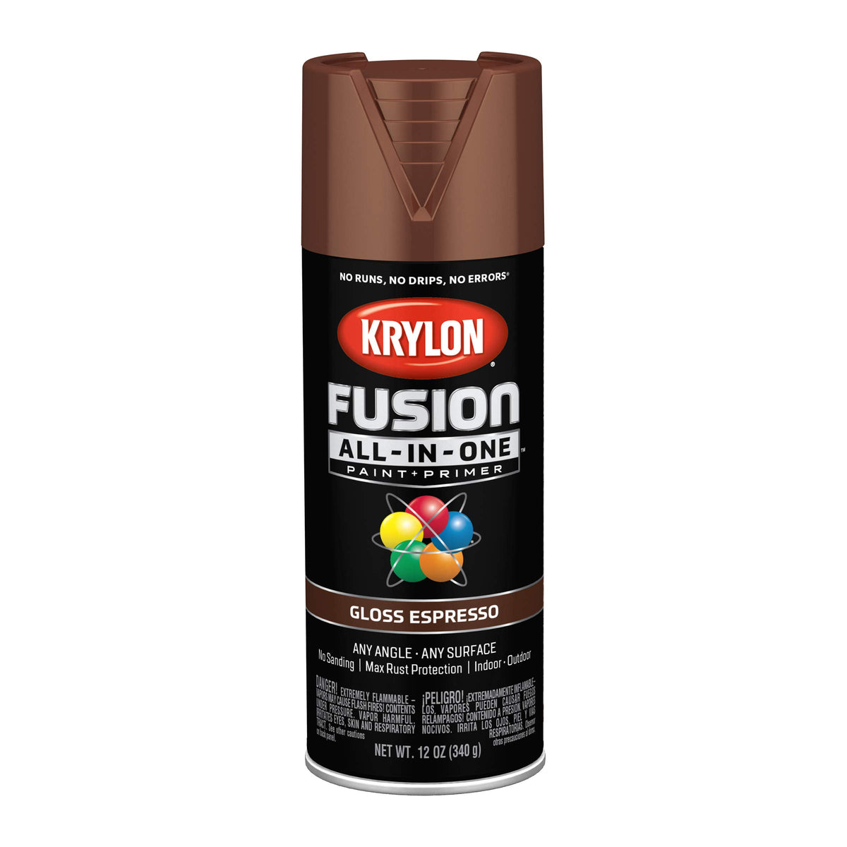 Krylon Fusion All-In-One, Metallic, Black Stainless Steel, 12 oz