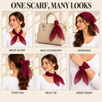 WESTEND CHOICE Square Chiffon Scarves Women's Neck Scarf 50s Retro Bandana