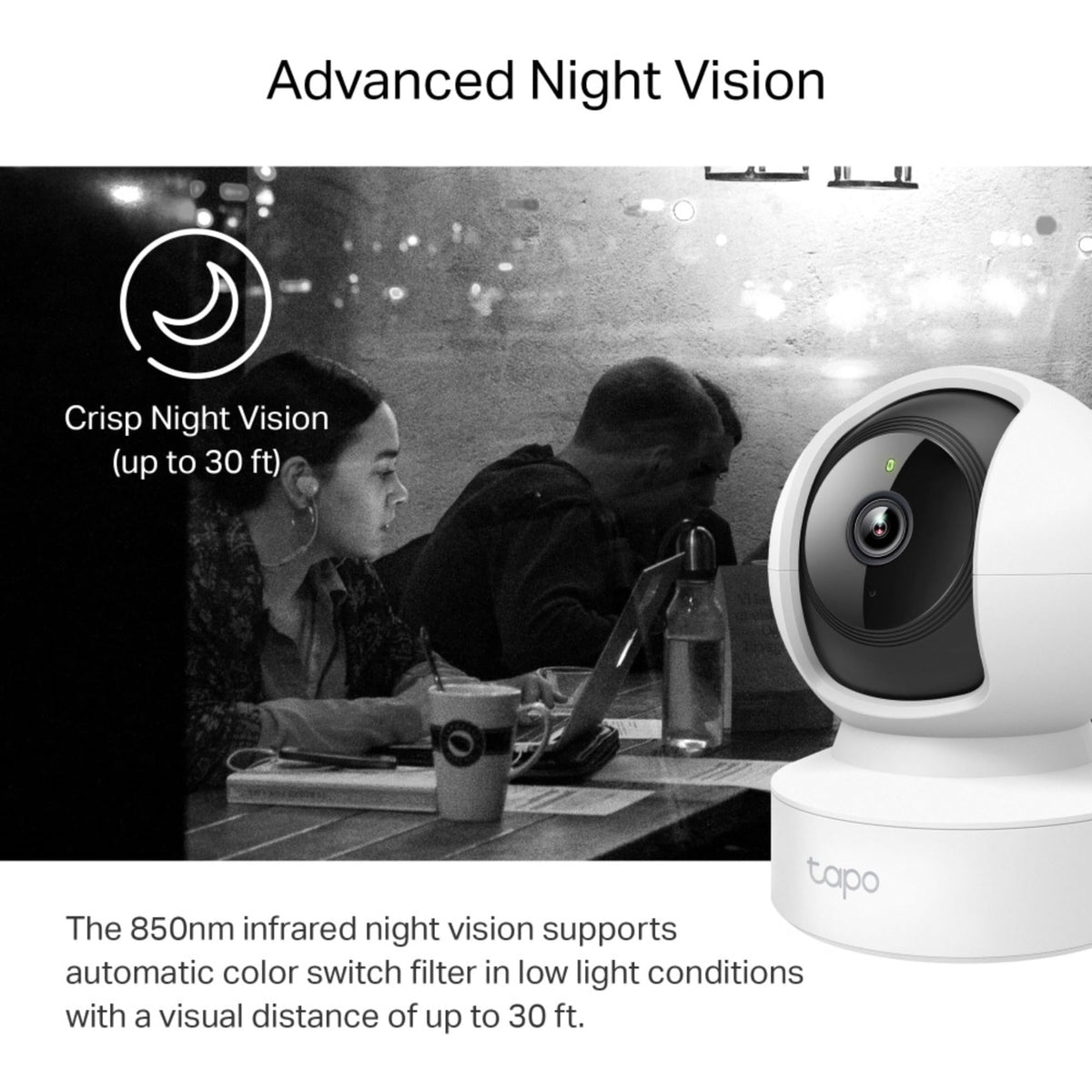 Tapo TC70 Full HD Pan/Tilt Indoor Security Camera Pet Camera House Security