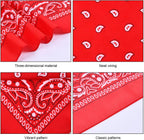 Aomig Bandana Head Scarf for Men and Women, Stylish Cowboy Headband Handkerchief, Multi-purpose Hair Scarf Paisley Print Unisex Headwraps, Bib Party Face Covering Headwear for Motorcycling